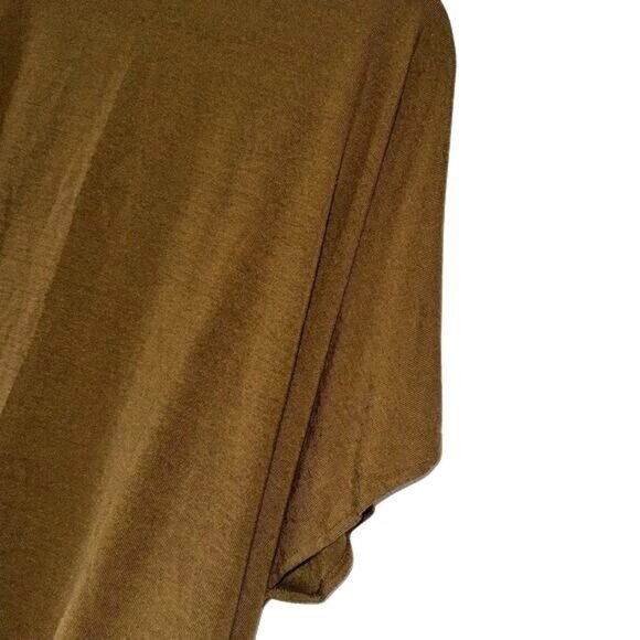 Brown Open Front Lightweight Kimono Cardigan Wrap - Picture 3 of 8